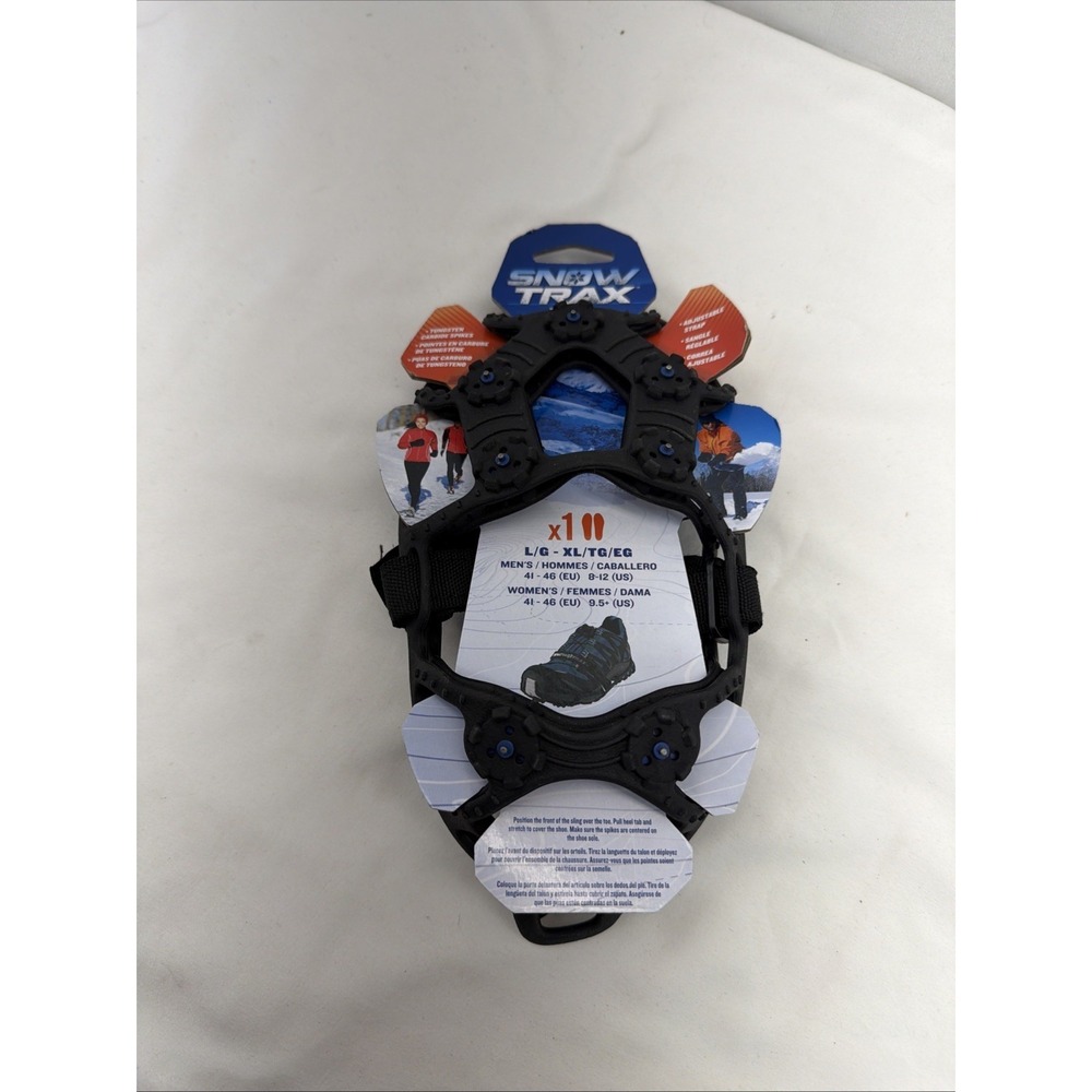 Snow Trax By YakTrax Traction Gear for Shoes & Boots (L-XL Men 8-12; Wmn. 9+)new